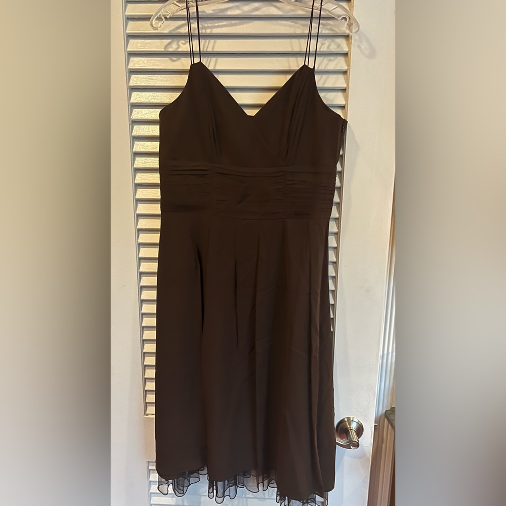 Ann Taylor Strapless Brown Dress